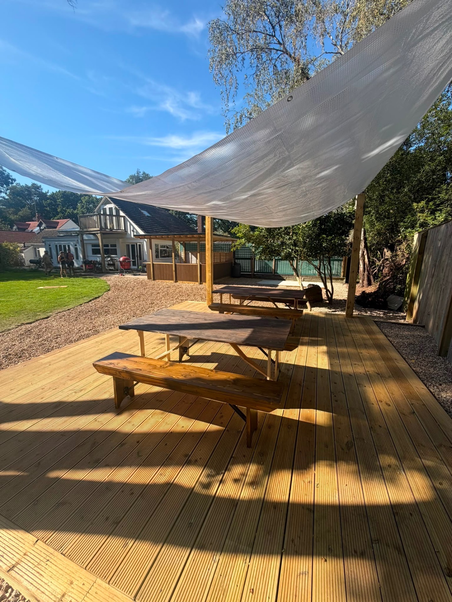 Deck seating & shade sail — RINGWOOD