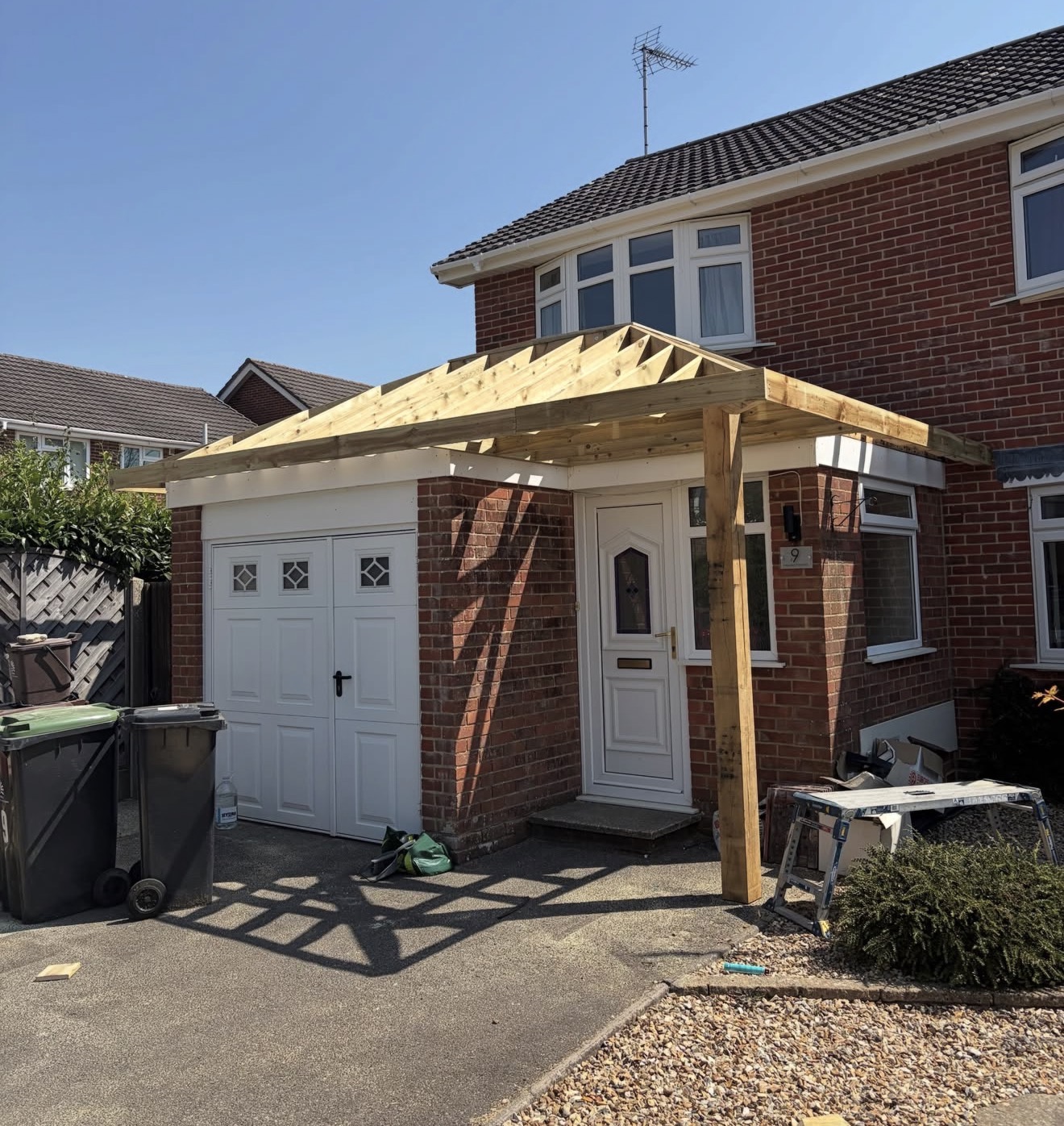 Timber porch & garage extension — RINGWOOD