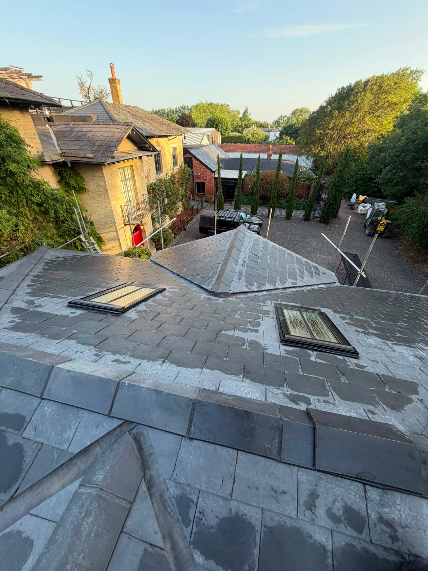 Slated roof with twin roof lights — RINGWOOD