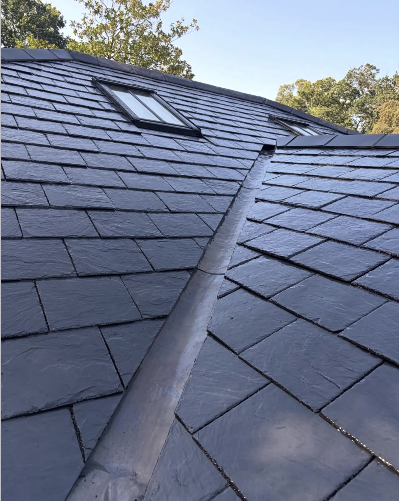 Slate roof & lead valley — RINGWOOD